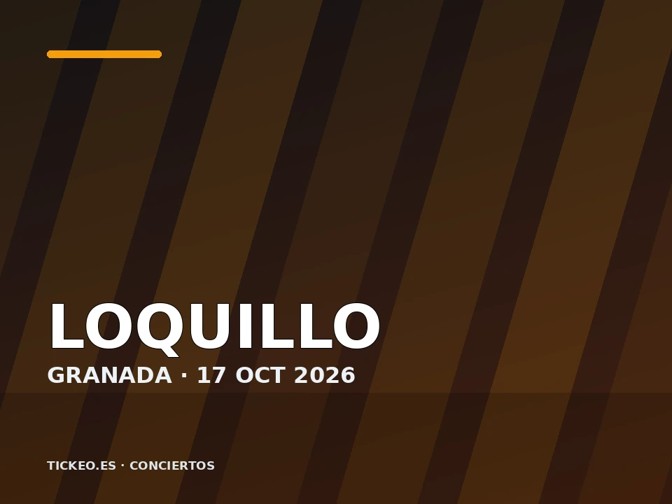 Loquillo Granada 17 octubre 2026