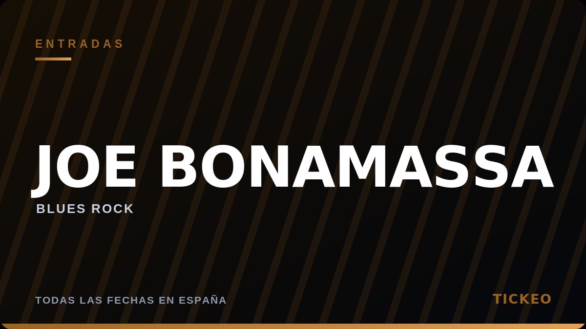 Entradas Joe Bonamassa