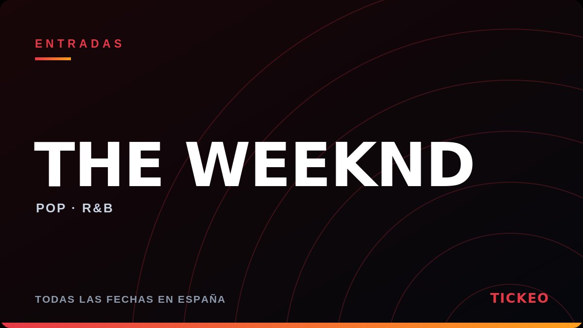 Entradas y conciertos de The Weeknd