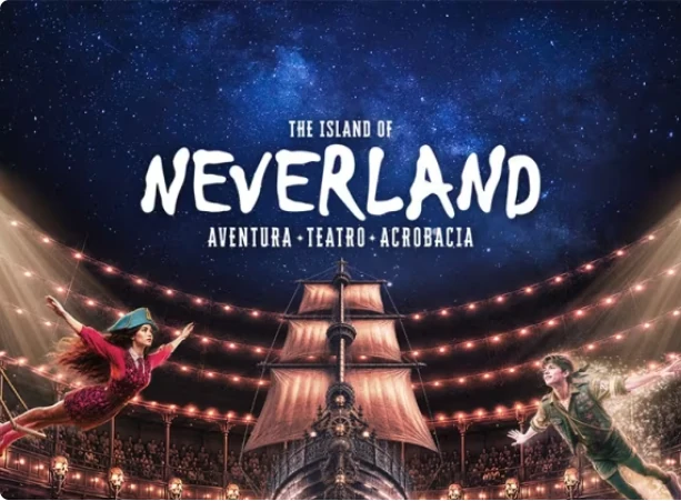 The Island of Neverland: cartel del espectáculo inmersivo en Madrid