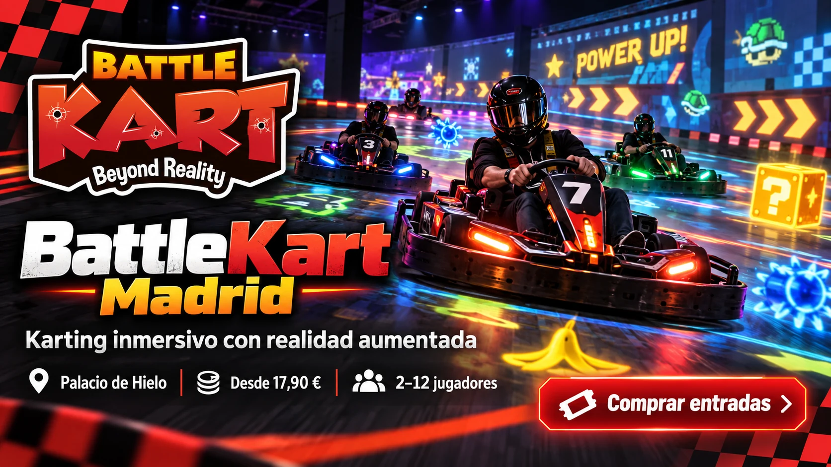 BattleKart Madrid, experiencia de karting inmersivo con realidad aumentada en Palacio de Hielo